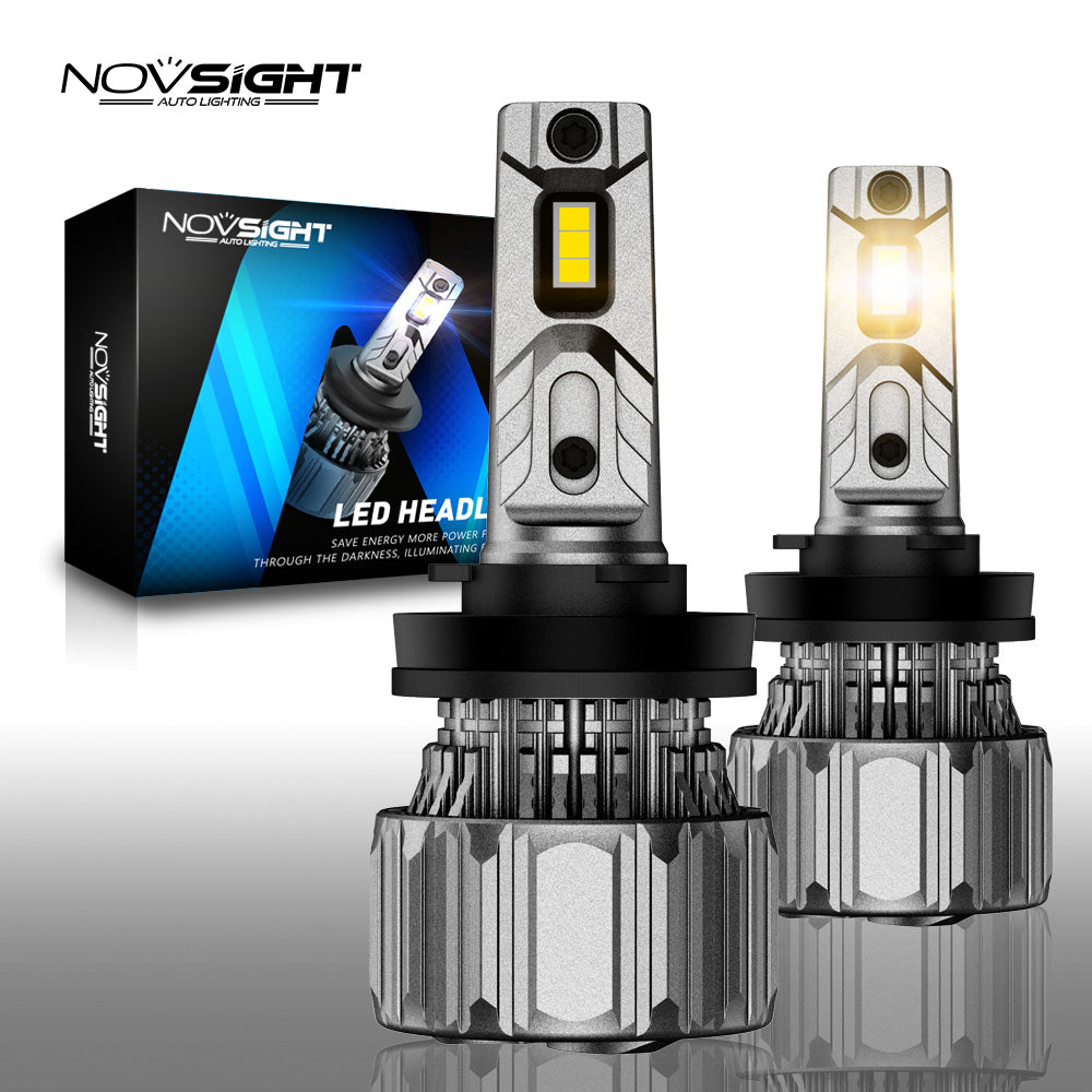 Novsight N50Y Yellow Fog Light H11 15000LM 70W Car LED Headlight Light 2Pcs