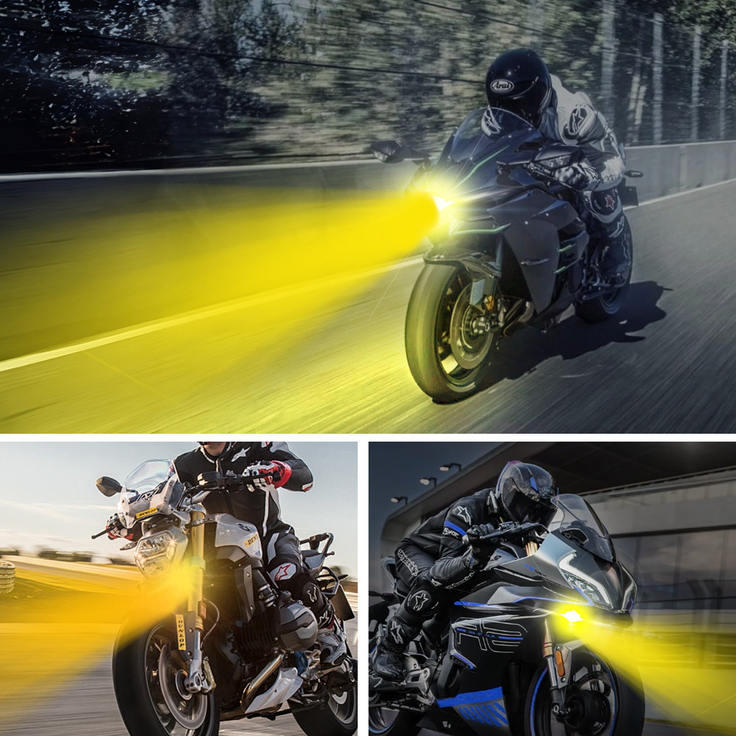 Novsight WL13 All Weather Dual Color High Beam & Low Beam Beam 6500K 3000K 45W 3500LM Motorcycle Off-road Round Light Bar LED Pod lights
