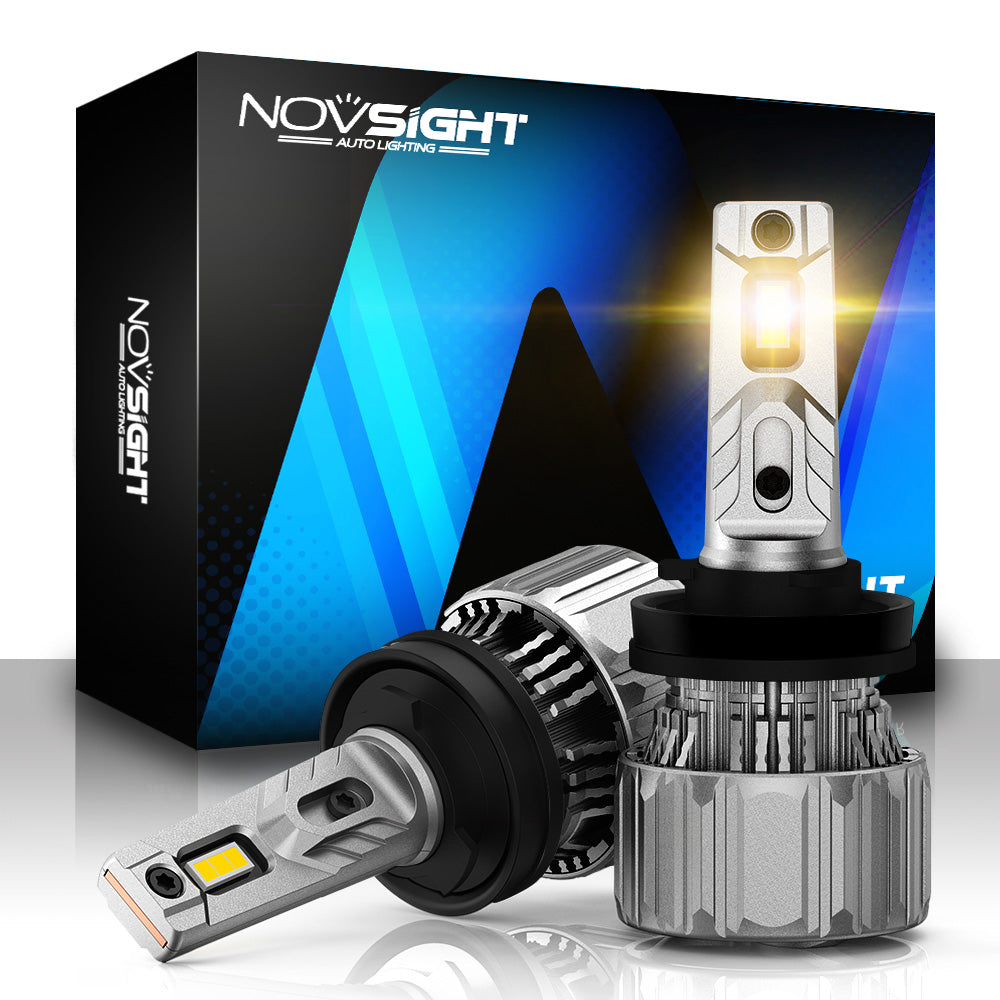 Novsight N50Y Yellow Fog Light H11 15000LM 70W Car LED Headlight Light 2Pcs