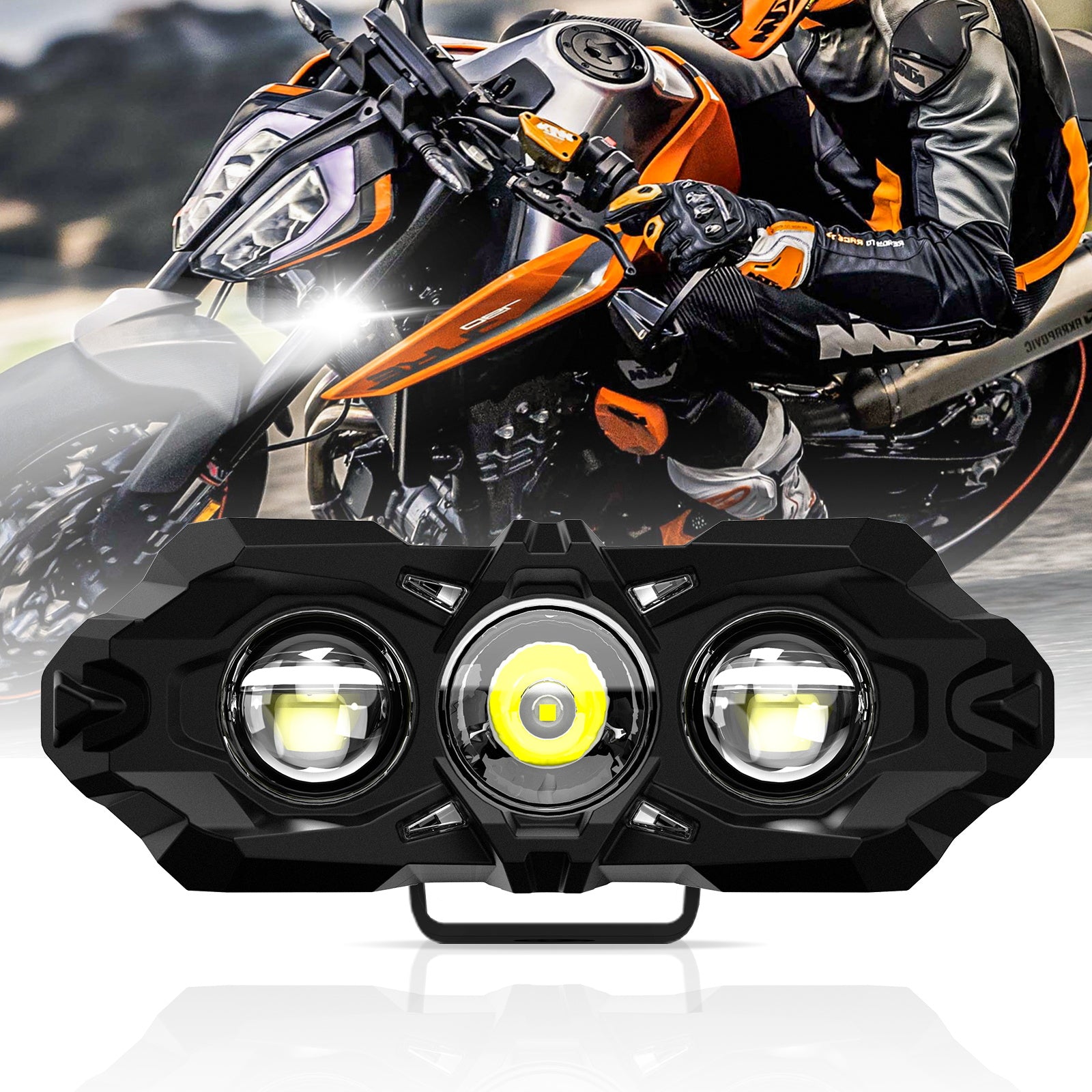 Novsight WL14 5inch 40W 4000LM Mini Driving Light Double Color White Yellow LEDS Motorcycle Work Light lP68 Waterproof