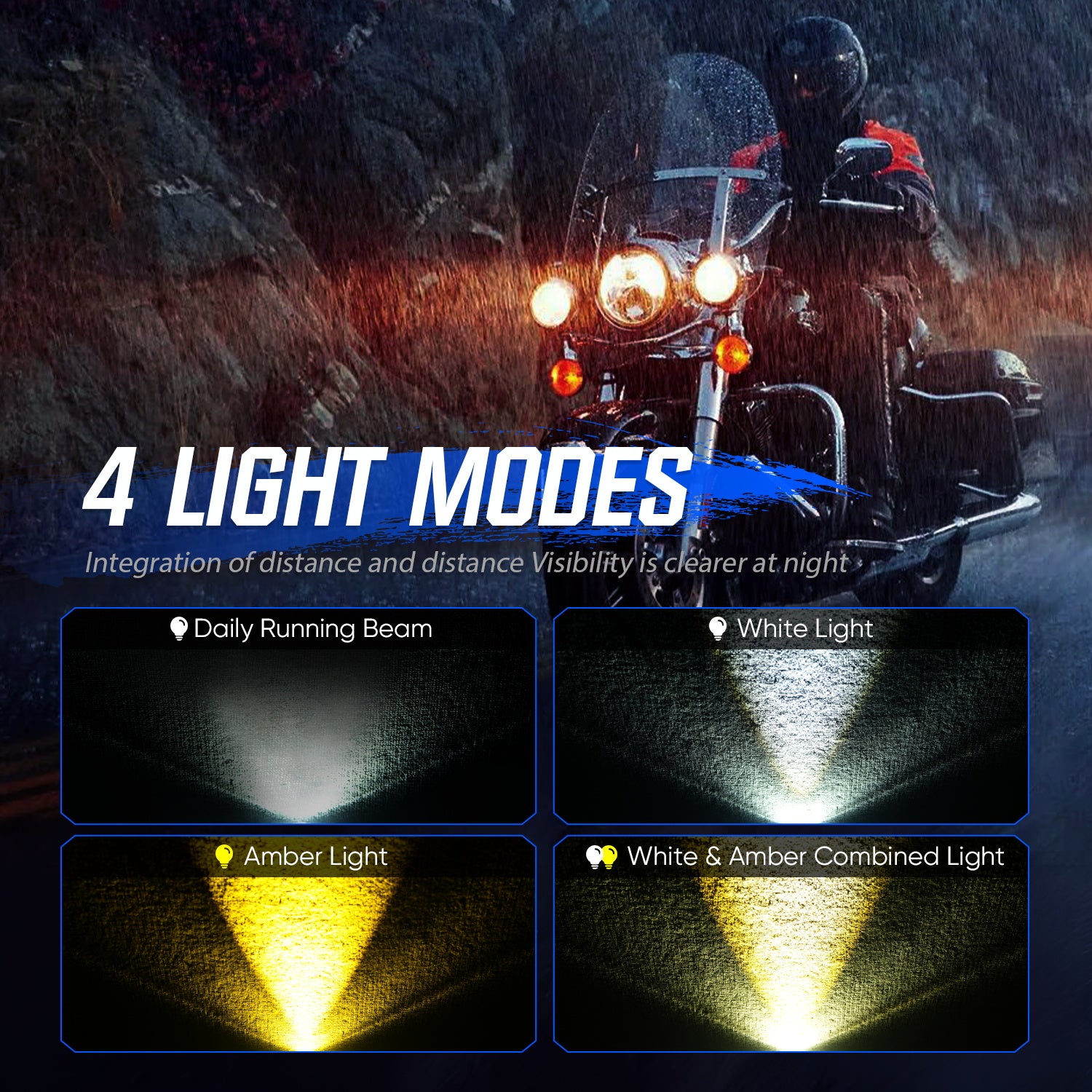Novsight WL14 5inch 40W 4000LM Mini Driving Light Double Color White Yellow LEDS Motorcycle Work Light lP68 Waterproof